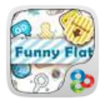 funny flat golauncher ex theme android application logo